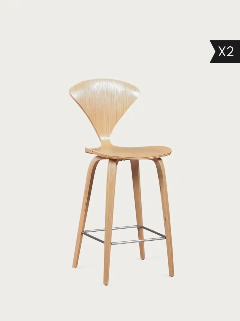 Sada 2 ks Sada 2 kusů skandinávských kuchyňských stoliček ze zakřiveného dřeva (65 cm) – Cherner x2 NEST DREAM - 28