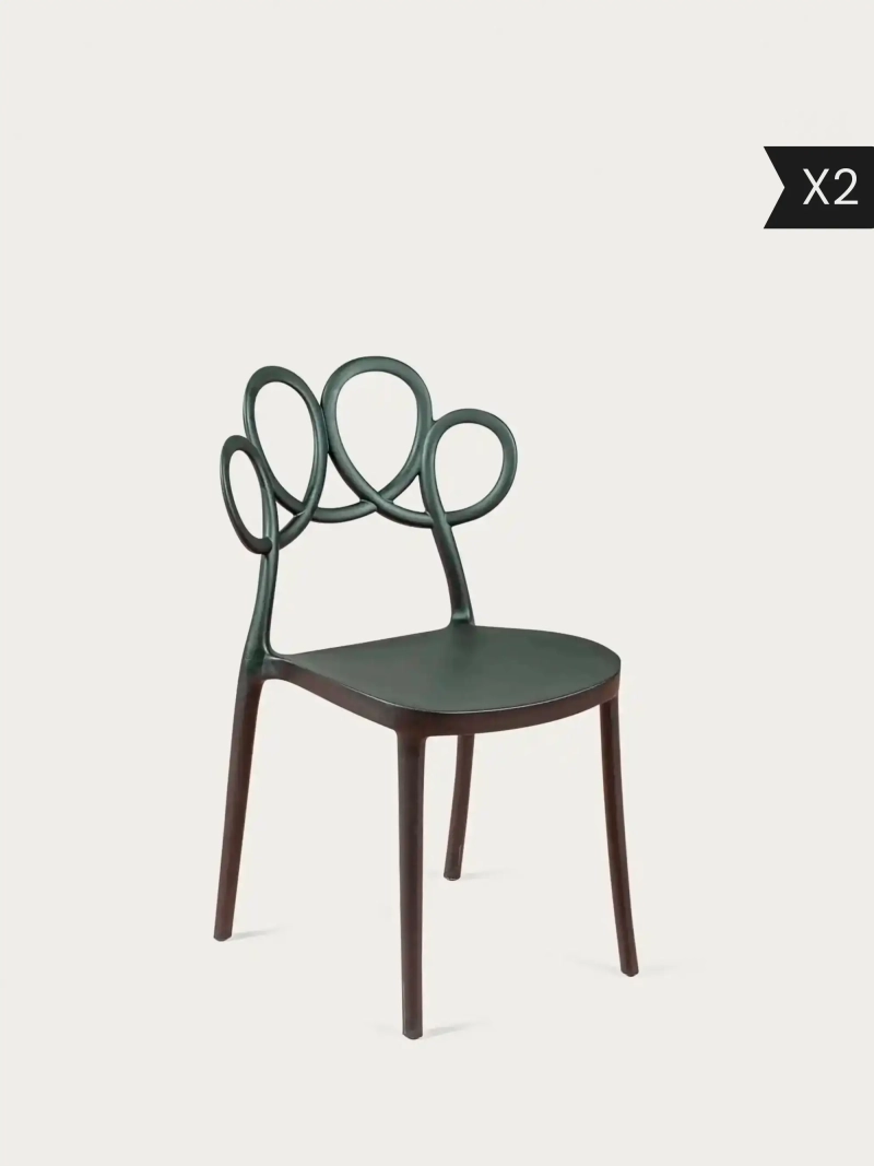 Sada 2 ks Stohovatelná designová zahradní židle - Dream x2