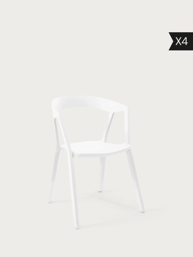 Conjunto de 4 Cadeira de jantar empilhável - Krilen x4