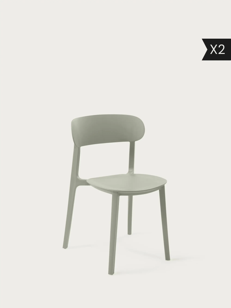 2-pak Designstol egnet til udendørs brug - Sun x2