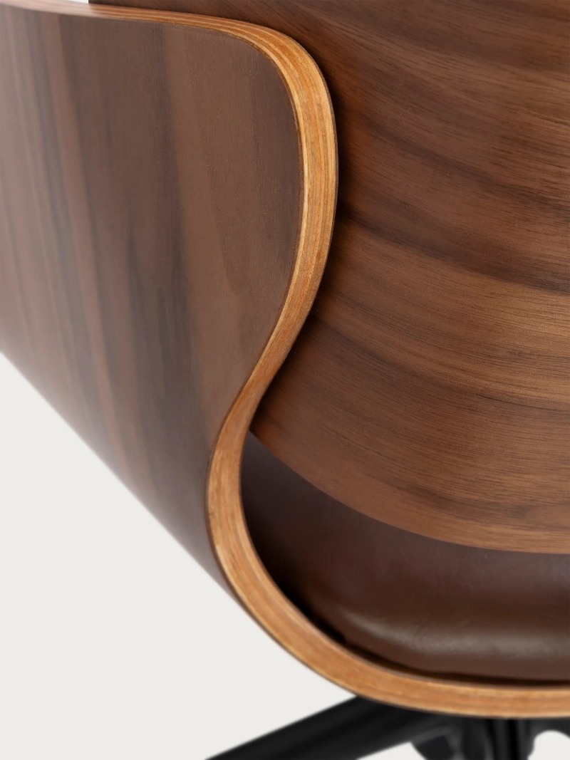 Cleveland – kontorsstol i retrostil av konstläder