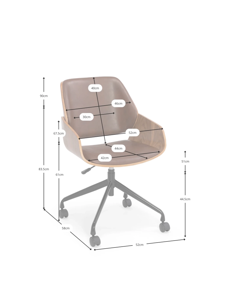 Cleveland retro faux leather office chair