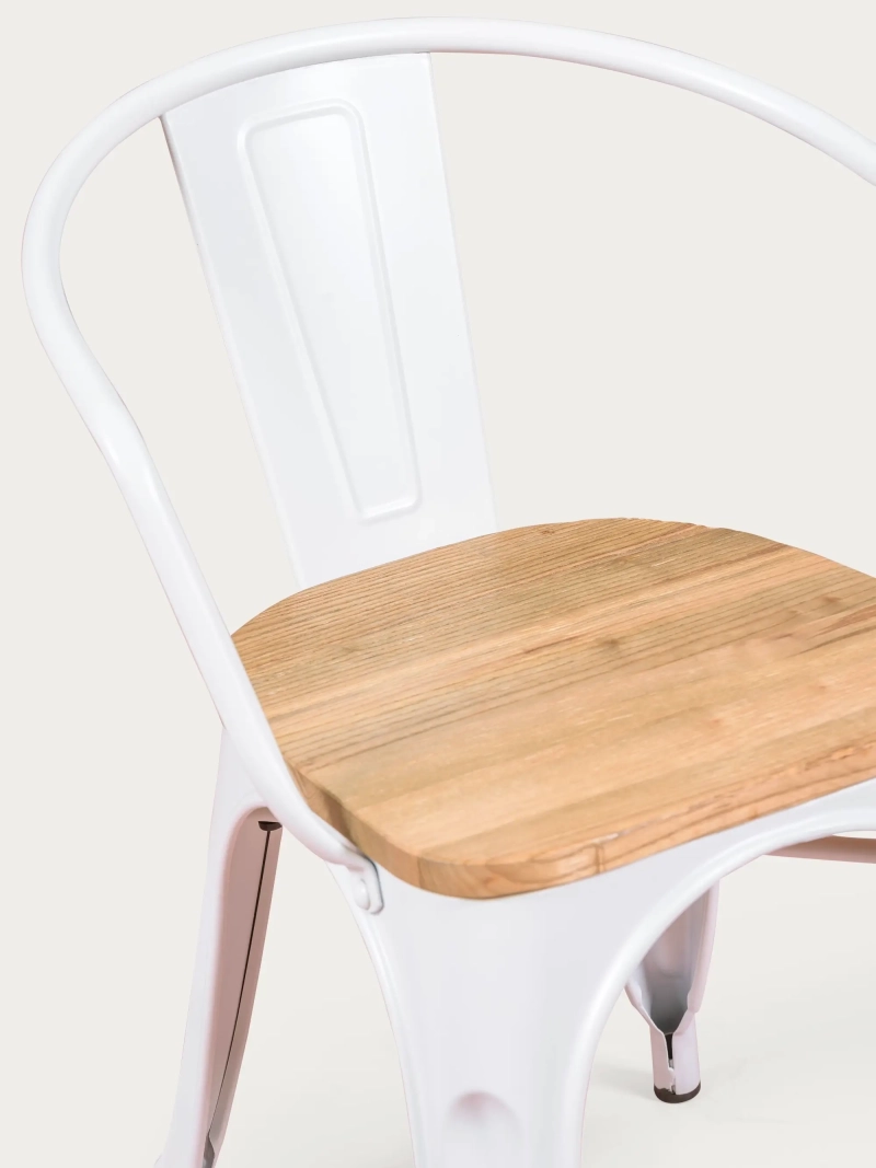 Sedia industriale con braccioli e seduta in legno di olmo - Bistro NEST DREAM - 2