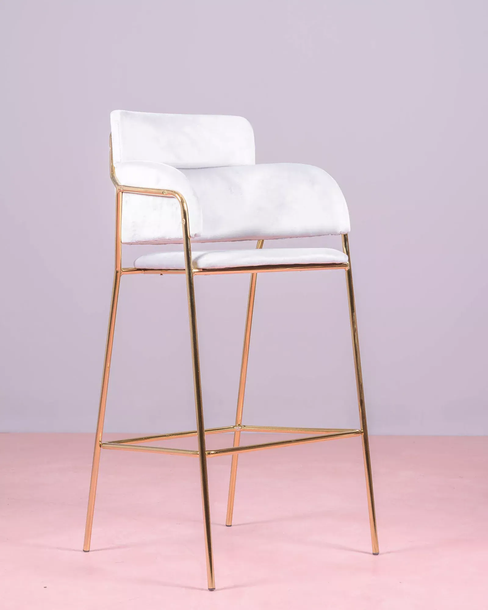 Cruiser design stool upholstered in velvet | Nest Dream