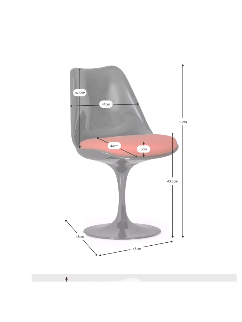 Silla giratoria de diseño con base central - Lotus NEST DREAM - 28
