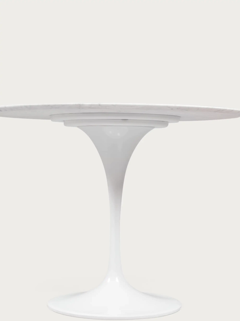 Round Bord i Carrara-marmor, 100 cm | Dining Lotus