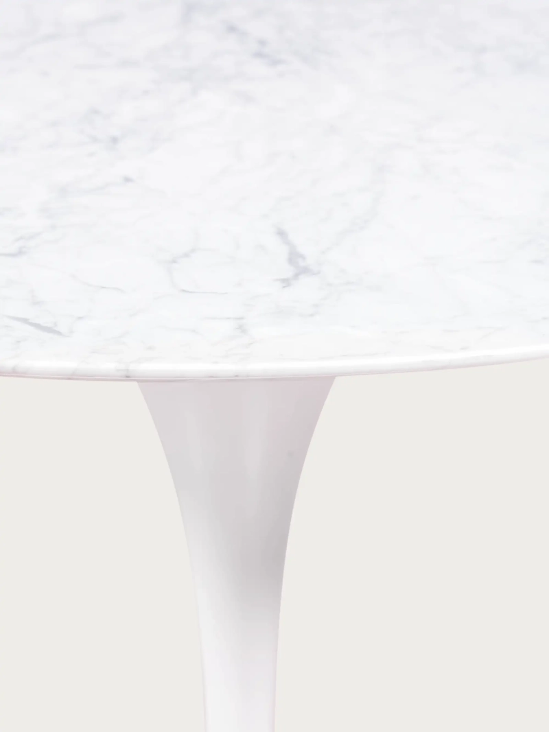 Round Bord i Carrara-marmor, 100 cm | Dining Lotus