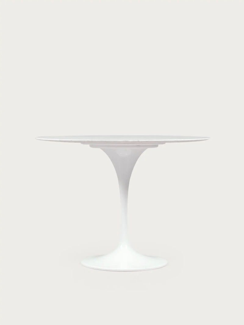 Round Bord i Carrara-marmor, 100 cm | Dining Lotus
