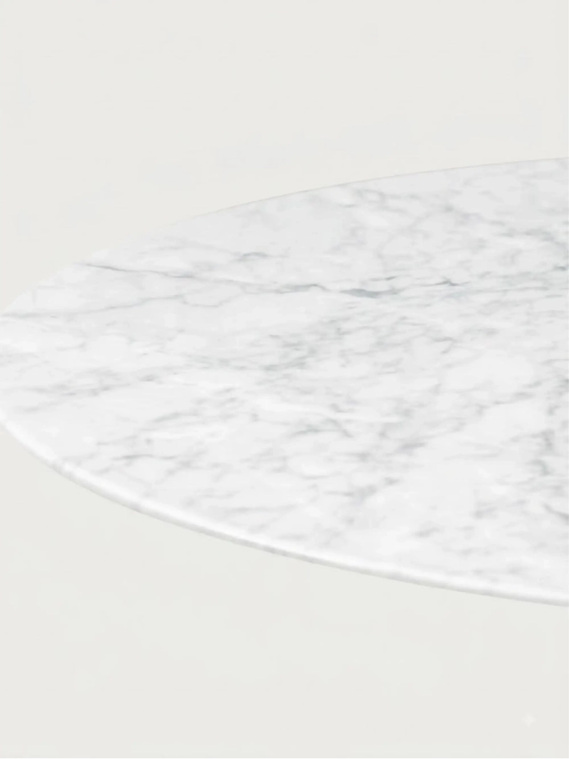 Round Bord i Carrara-marmor, 100 cm | Dining Lotus