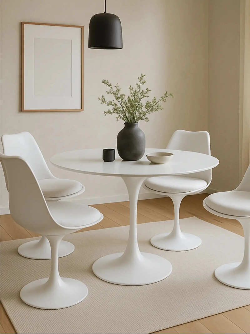 Huippuluokan design-pyöreä ruokapöytä MDF-levystä (100 cm) - Dining Lotus NEST DREAM - 1