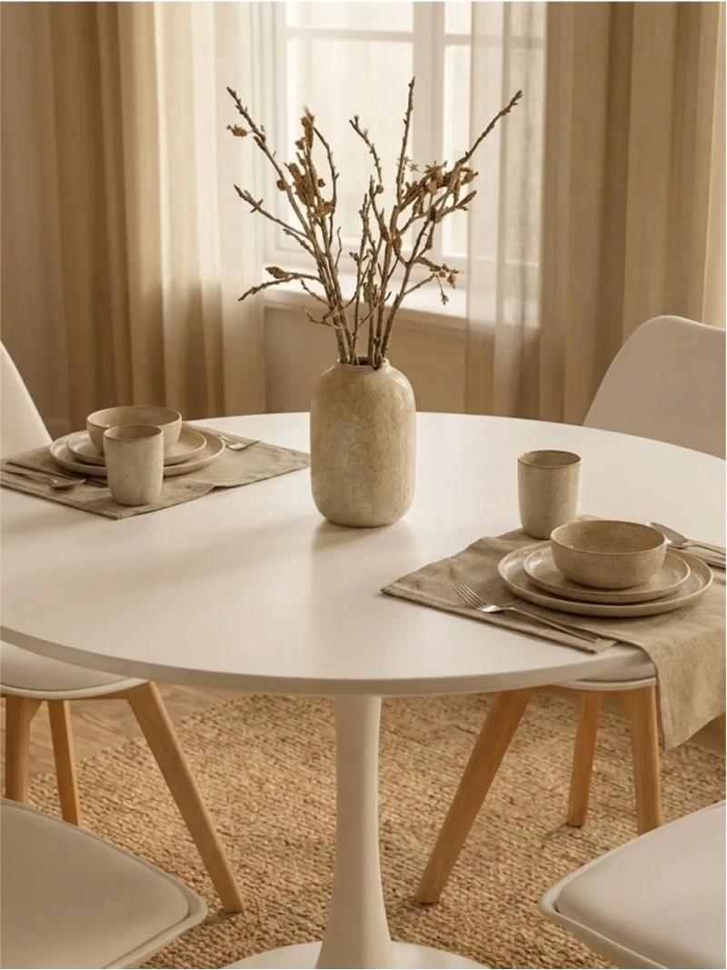 Kulatý kuchyňský stůl s centrálním podstavcem (80 cm) – Lotus Strato NEST DREAM - 1