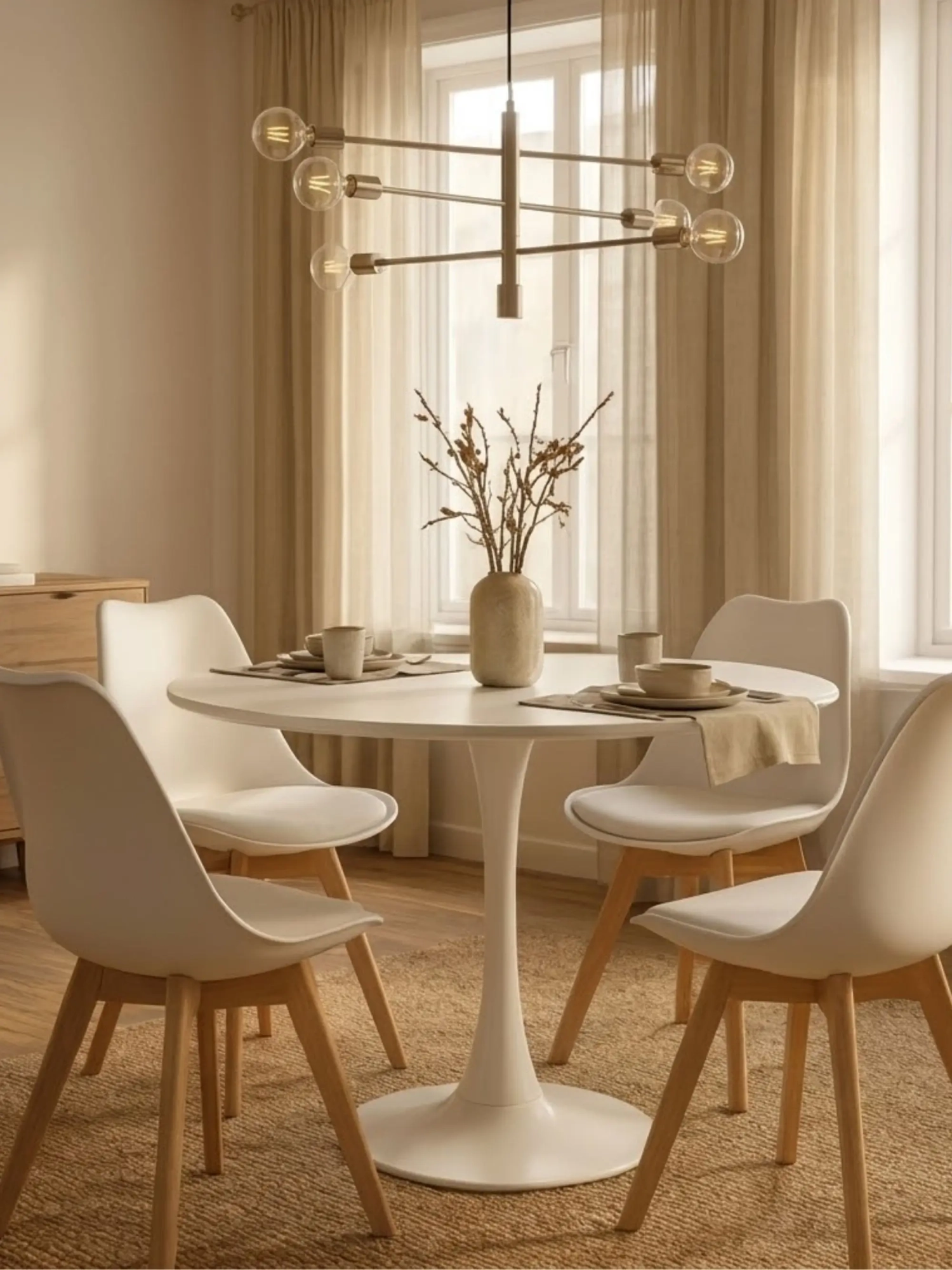 Kulatý kuchyňský stůl s centrálním podstavcem (80 cm) – Lotus Strato NEST DREAM - 1