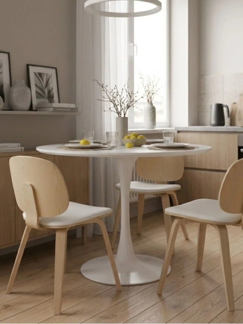 Round design dining table (100cm) - Lotus NEST DREAM - 1