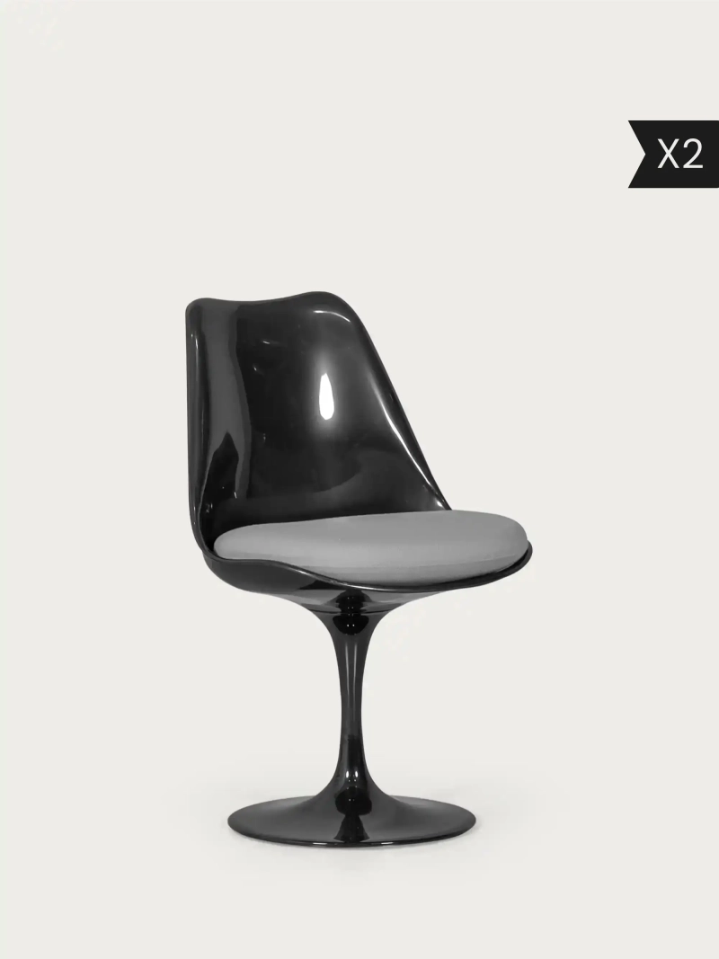 Designer Swivel Chair with black structure - Lotus NEST DREAM - 30