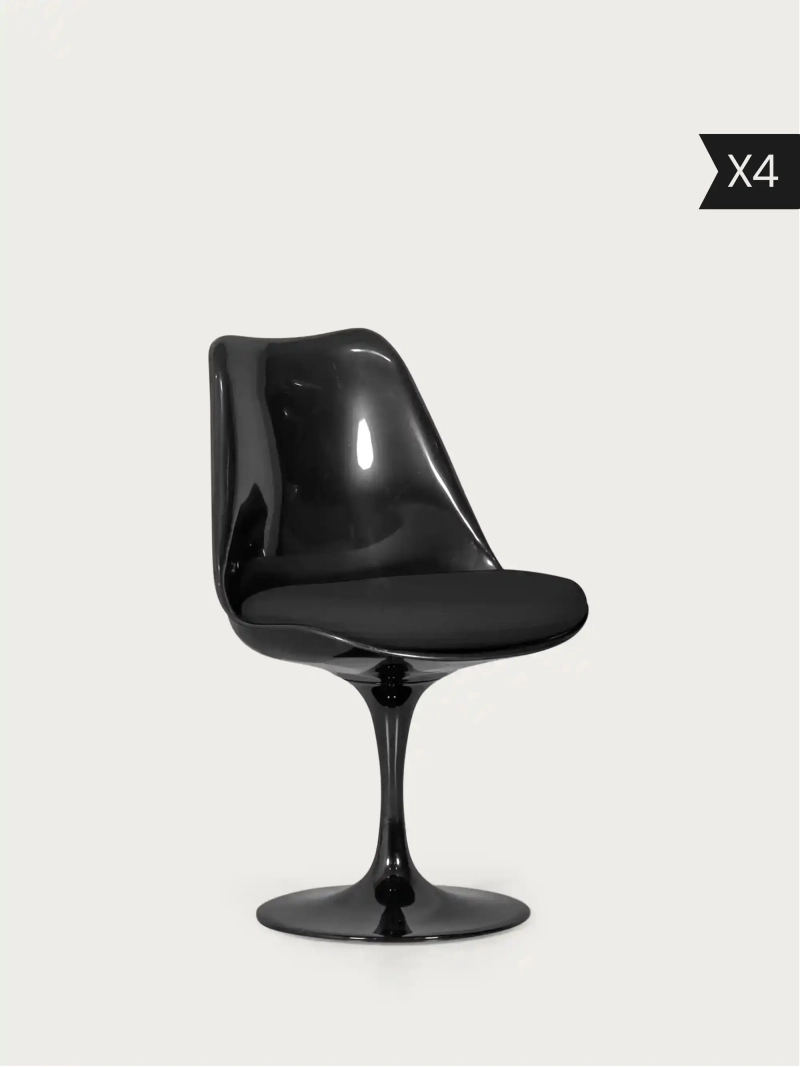 Designer Swivel Chair with black structure - Lotus NEST DREAM - 33