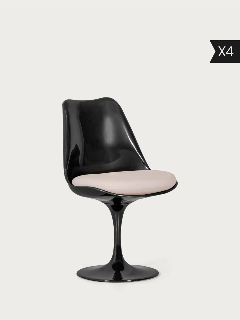 Designer Swivel Chair with black structure - Lotus NEST DREAM - 35