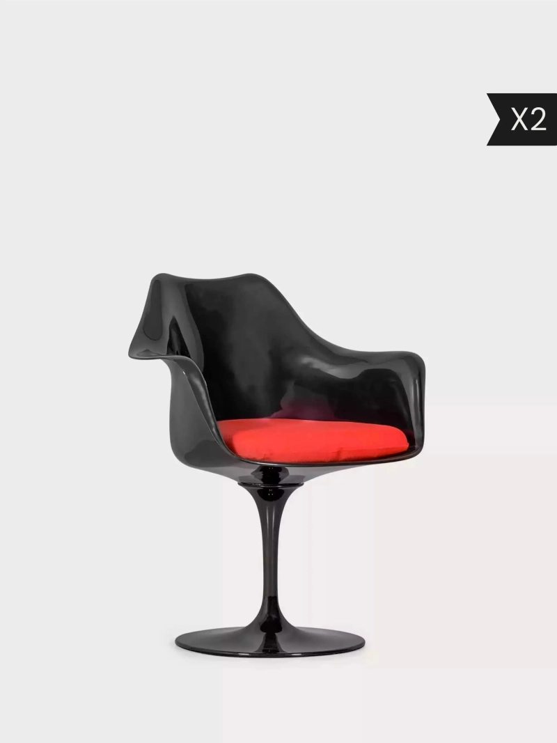 Designer swivel chair with black frame - Lotus Arms NEST DREAM - 39