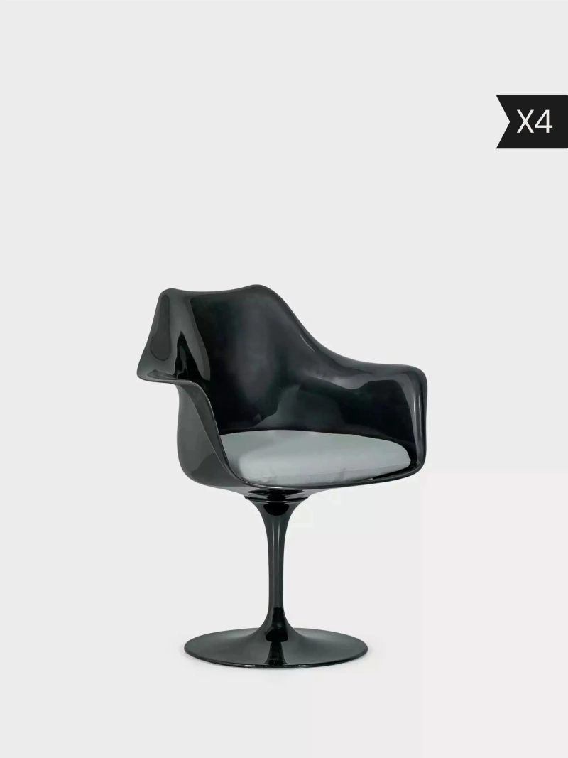 Dizajnové otočné kreslo s čiernym rámom - Lotus Arms NEST DREAM - 44