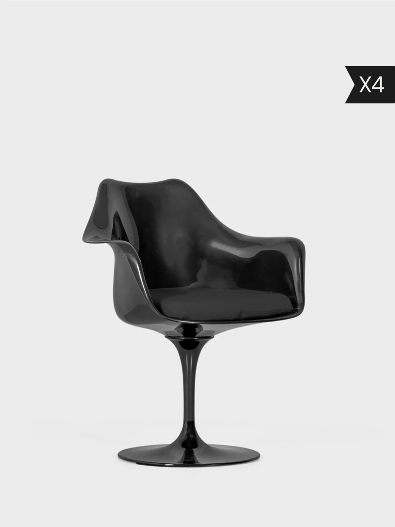 Designerskie krzesło obrotowe z czarną ramą - Lotus Arms NEST DREAM - 46