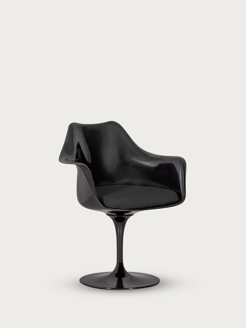 Silla giratoria de diseño con estructura negra - Lotus Arms NEST DREAM - 28