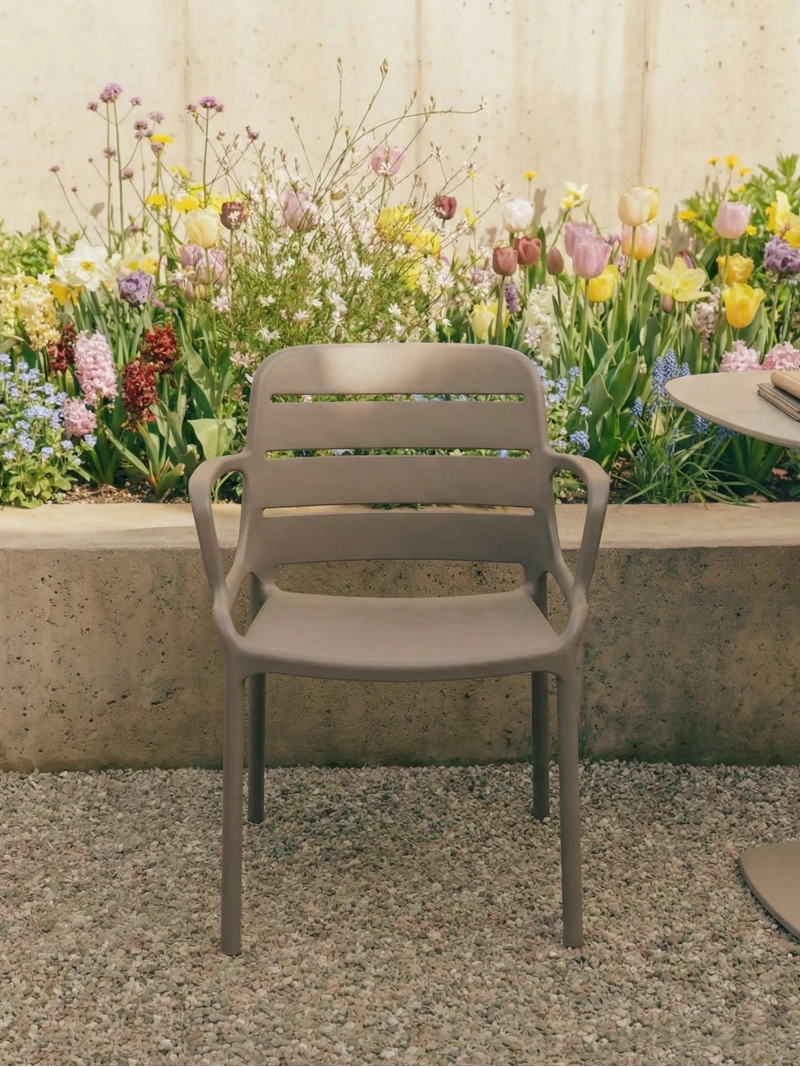Plastic chair with armrests suitable for outdoor use - Sunset NEST DREAM - 27