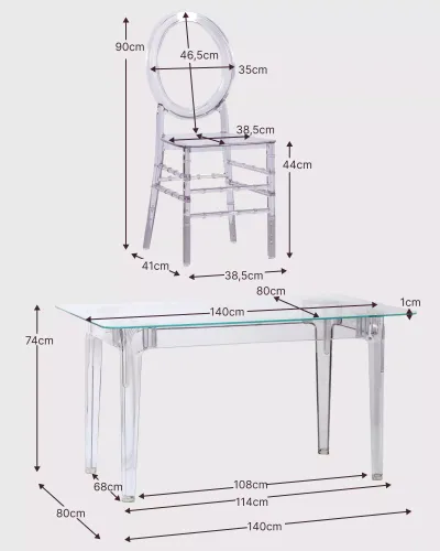 Conjunto de móveis para sala de jantar | Conjunto de mesa e cadeiras - Frete grátis