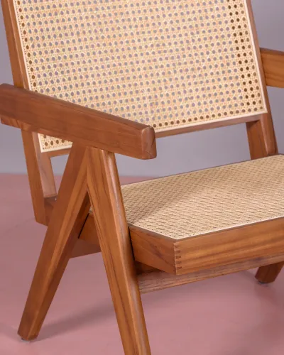 Sillón clásico con reposabrazos en madera de teca | Envío Gratis