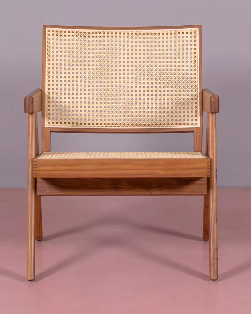 Classic armchair with armrests in teak wood | Free shipping