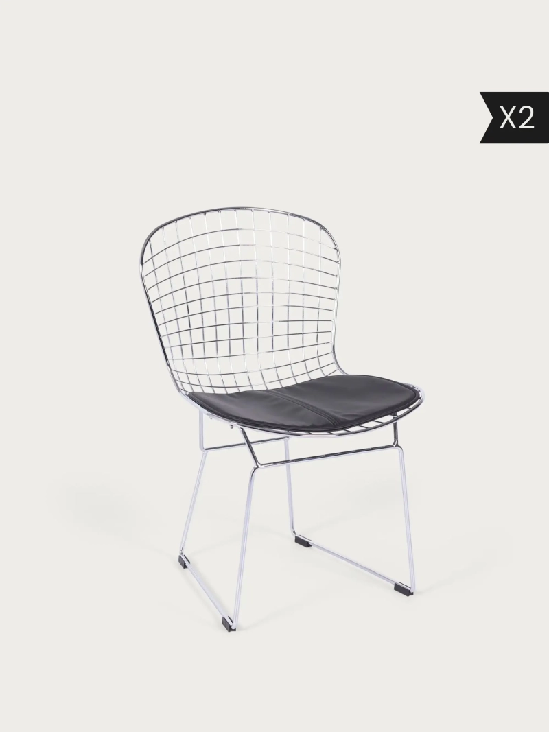 Zestaw 2 Ergonomiczne krzesło do jadalni ze stali nierdzewnej - Berta x2 NEST DREAM - 1