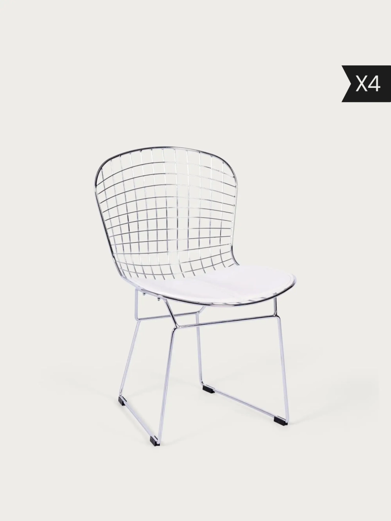 Set 4 Ergonomski jedilni stol iz nerjavečega jekla - Berta x4 NEST DREAM - 1