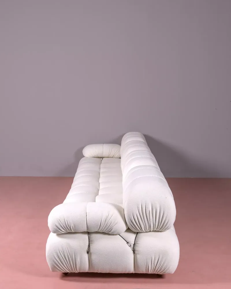 4-teiliges modulares Sofa mit Bouclé-Polsterung | Kostenloser Versand