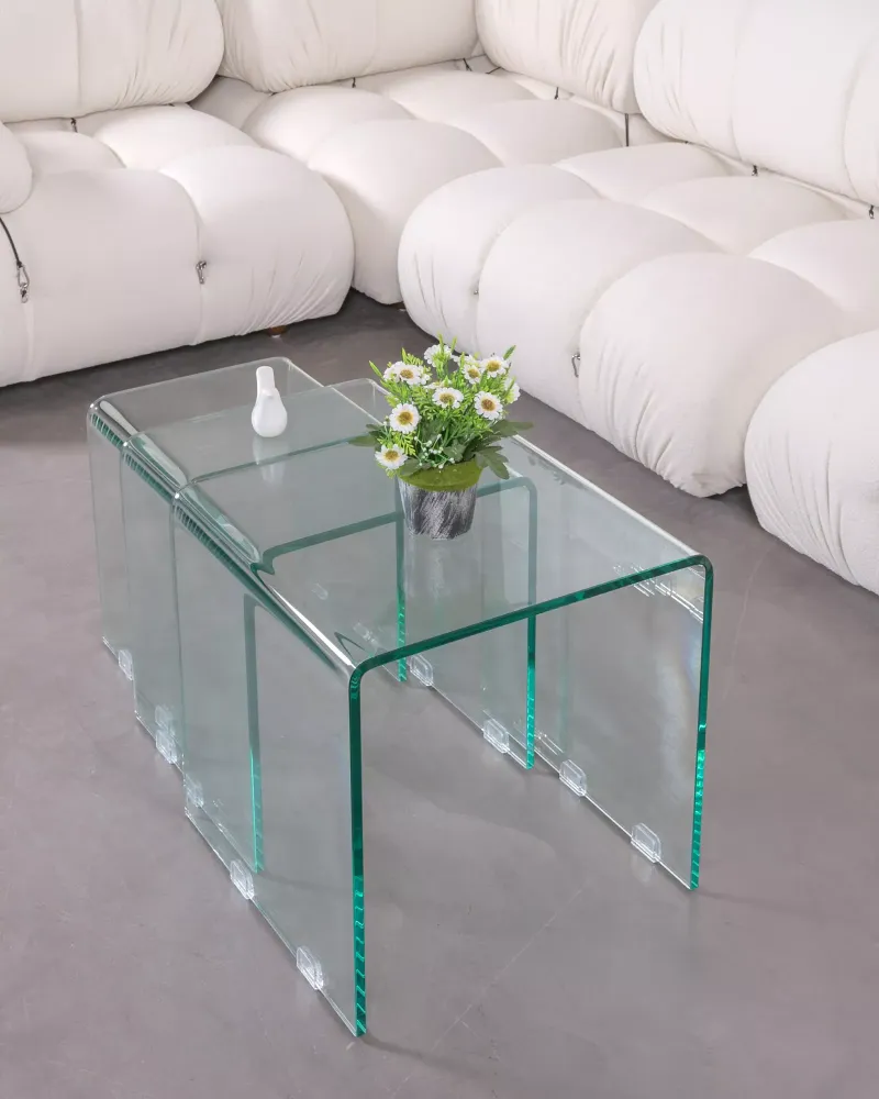 Set of side tables | Glass coffee tables | 5 yeas warranty