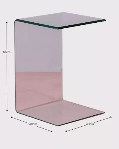 Sidebord i hærdet glas til sofa | Designborde Nest Dream