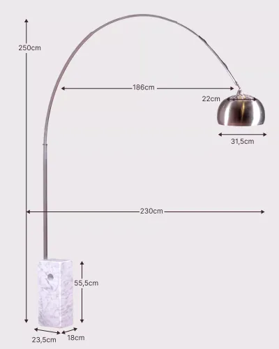 Natuurlijke marmeren vloerlamp | Staande lampen | Nest Dream