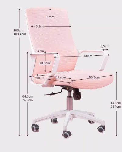 Cadeira de escritório ergonômica preta em mesh respirável | Nest Dream