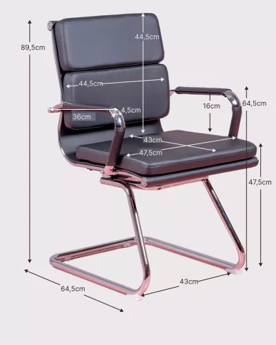 Scaun de birou Alu S lowback ediție fixă în piele ecologică | Livrare gratuita