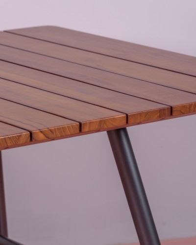 Industriële massief teakhouten tafel | Gratis verzending | 5 jaar garantie