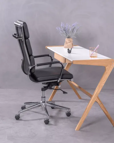 Chaise de bureau Alu S Highback édition spéciale en similicuir | Nest Dream