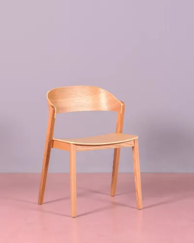 Silla Nórdica minimalista en madera de roble - Nest Dream