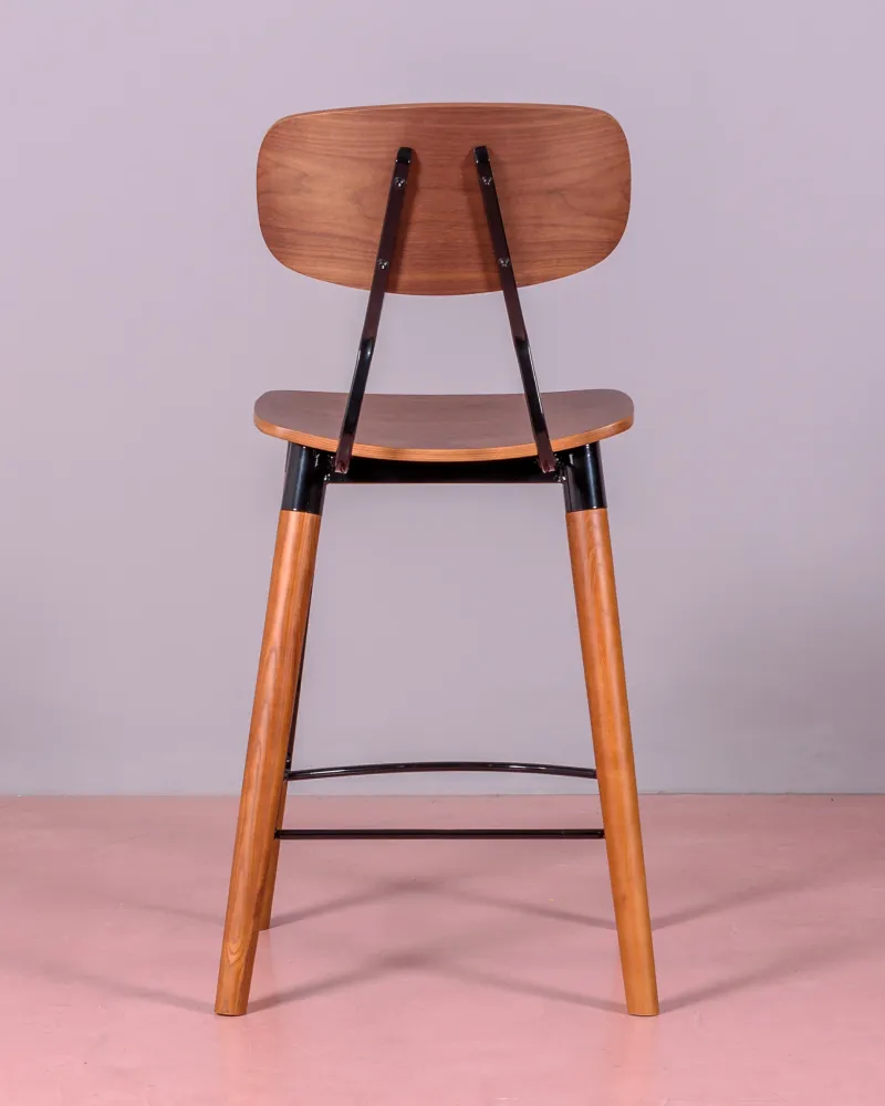 Copine industrial stool in walnut wood | Nest Dream