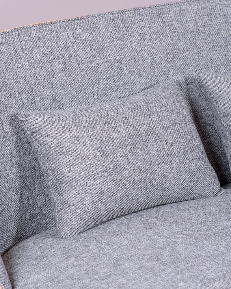 Nordic Earth sofa in walnut wood and cotton upholstery - Nest Dream