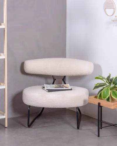 Fauteuil design recouvert de bouclé | Livraison et retour gratuits