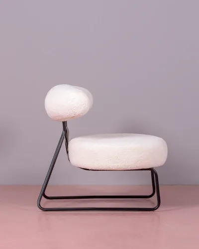 Fauteuil design recouvert de bouclé | Livraison et retour gratuits