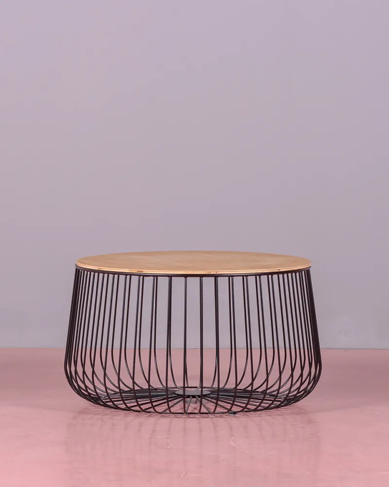 Zurich coffee table in ash wood and steel | Nest Dream