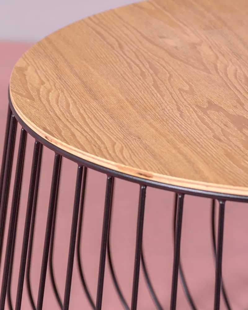 Table basse Zurich en bois de frêne et acier | Nest Dream