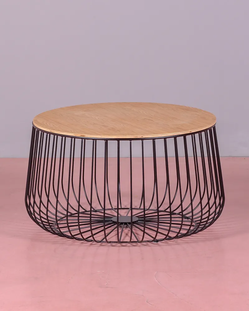 Zurich coffee table in ash wood and steel | Nest Dream