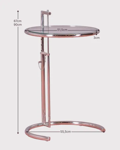 Mesa lateral de design em aço inox | Nest Dream