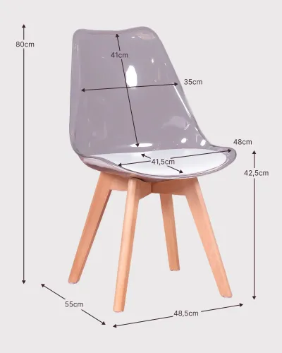 Tower Verona Chair Transparent | Wooden chairs | Nest Dream