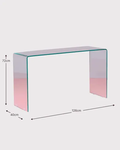 Halconsoletafel van gehard glas | Gratis verzending en 5 jaar garantie