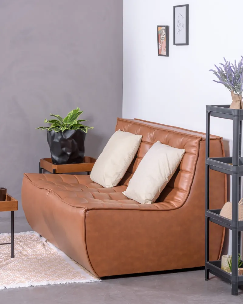 Sofa Lion puf de 2 plazas en piel wax  |Envío Gratis | Nest Dream